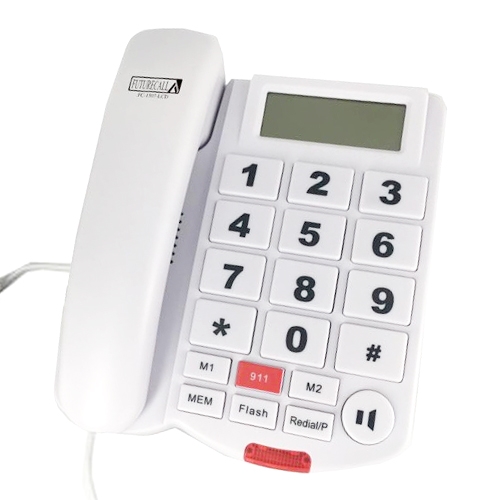 One Touch Dial Picture Care Corded Senior Phone Corded Senior Telephone with Big Buttons and Large Display for Elderly Seniors 80dB Corded Big Button Landline Phones with Speaker 